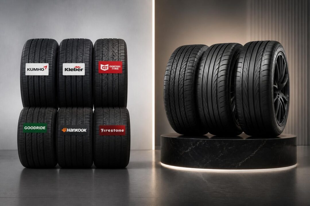 descubre las diferencias entre marcas y segundas marcas de neumáticos como kumho, kleber, general, goodride, hankook y firestone en comparación con la gama premium para elegir la mejor opción para tu vehículo.